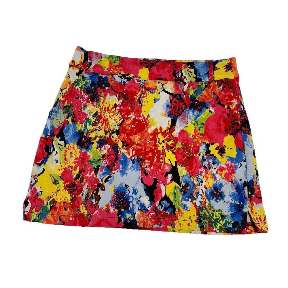 attyre Ladies sz 6 Tennis Golf Pickleball skort stretch Pull On Colorful